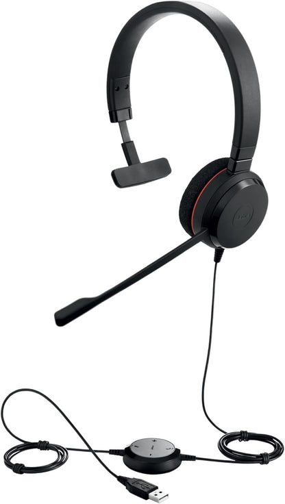 Jabra Evolve 20 UC Mono Headset mit Controller Schwarz 4993-829-209