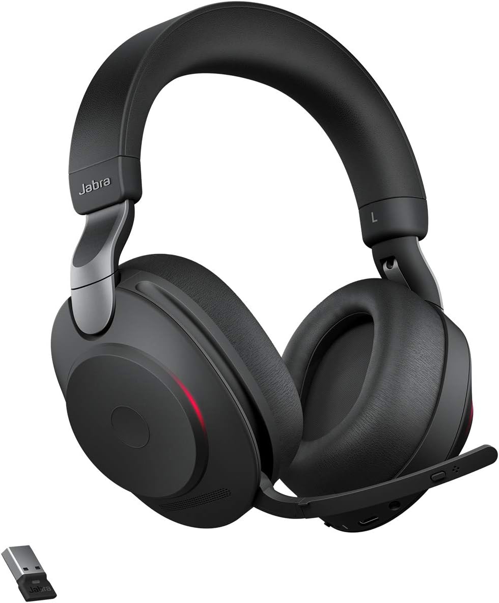 Jabra Evolve2 85 UC Stereo USB-A Headset Link380a Schwarz 28599-989-999