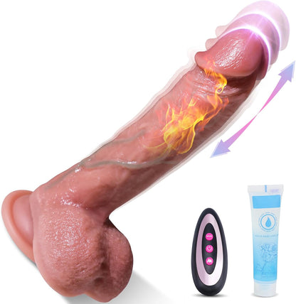4in1 Vibrator mit Fernbedienung Heizfunktion Saugnapf 10 Modi Wiederaufladbar