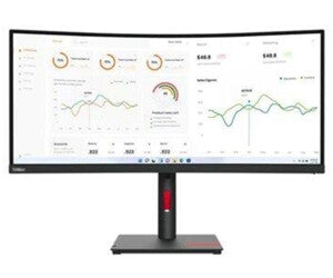 Lenovo ThinkVision T34WD-40 LCD-Monitor, 34 Zoll UWQHD 3440 x 1440 Pixel, 4 ms, 120 Hz, Curved