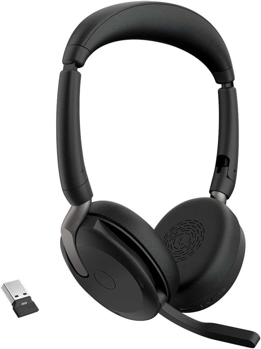 Jabra Evolve2 65 Flex UC USB-A Stereo Headset Link380a Schwarz 26699-989-999