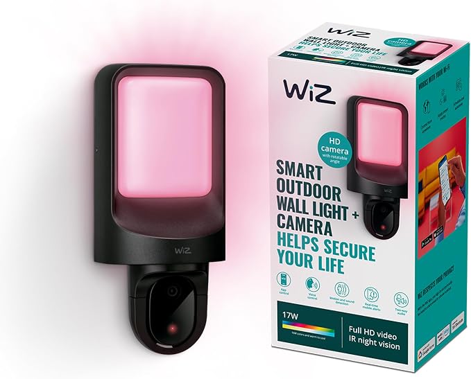 WiZ Outdoor Sicherheitskamera, IR Nachtsicht, Bewegungs- und Geräuscherkennung 9290041112