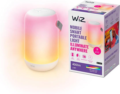 WiZ Tunable White and Color Mobile Tischleuchte, tragbare LED Leuchte mit 16 Mio. Farben Weiß  9290032115