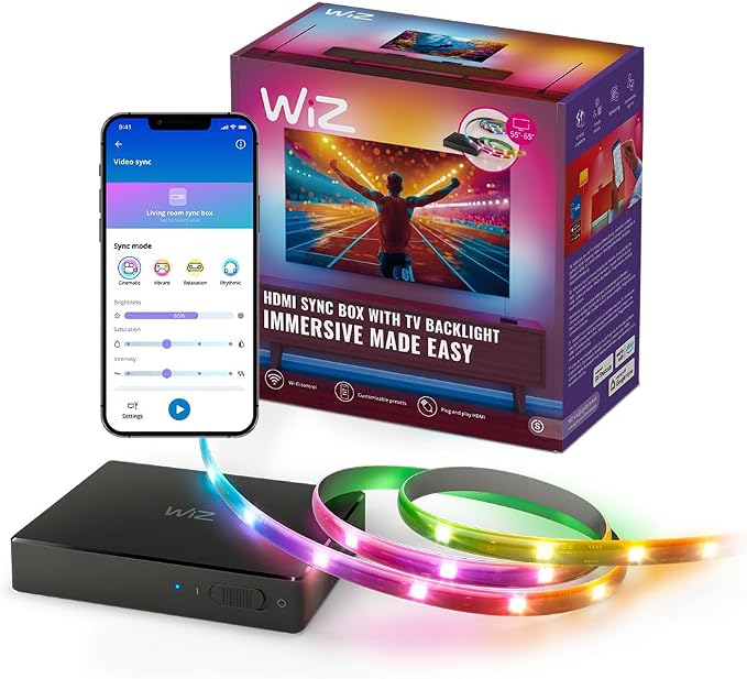 WiZ HDMI Sync Box mit RGBIC LED Strip, 55"–65" Zoll TVs 9290046678