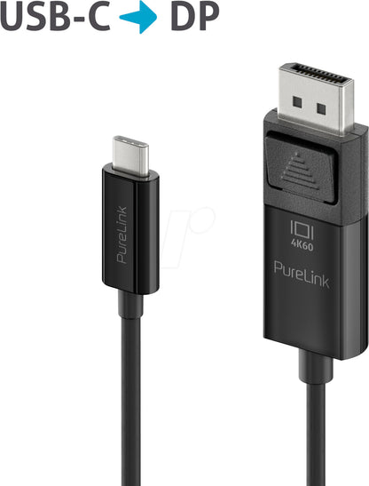 PureLink IS2221 Adapterkabel USB-C auf DisplayPort 4K@60Hz 2m schwarz IS2221-020