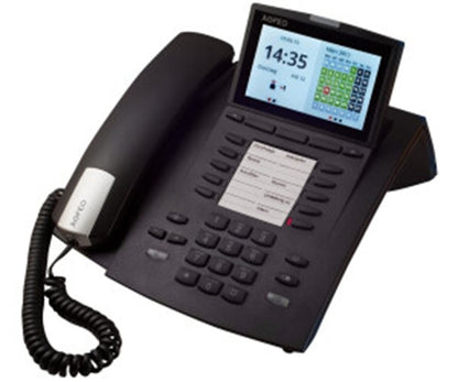 AGFEO ST 45 IP, IP-Telefon, Schwarz, Kabelgebundenes Mobilteil, 1000 Eintragungen, Digital, LCD