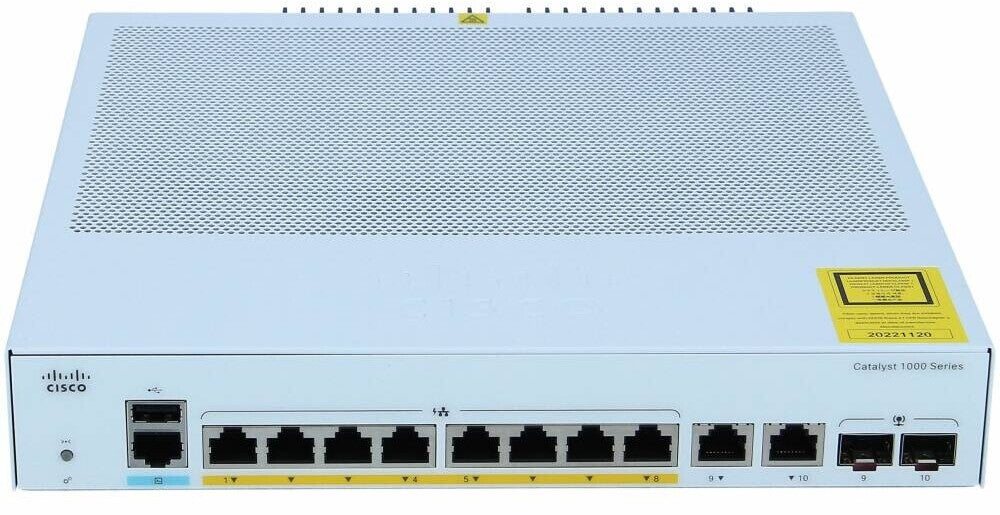 Cisco Catalyst 1000-8FP-2G-L Gigabit PoE+ Switch (C1000-8FP-2G-L / C1000-8FP-2G-L)