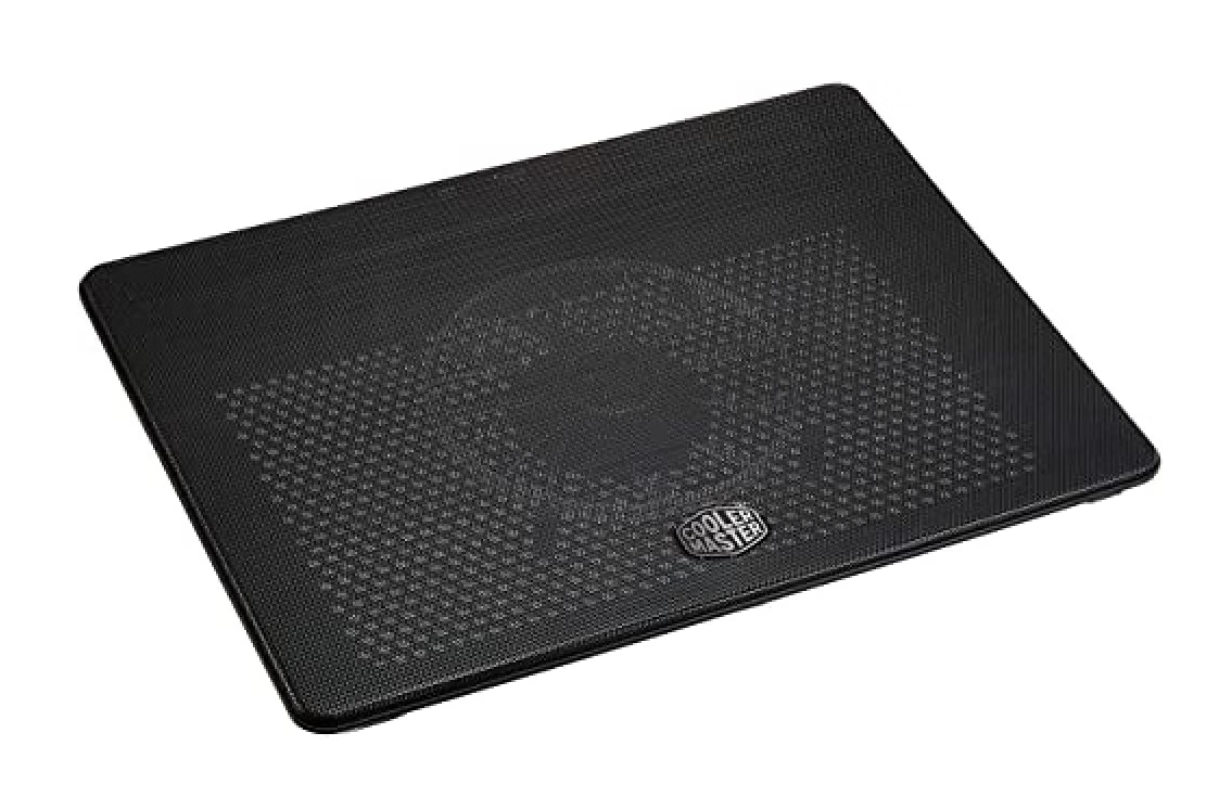 Cooler Master NotePal L2 Laptop Kühler – Laptop Cooler mit leichtem & ergonomischem Design, Leiser 160-mm-blauer LED Lüfter, Perforierte Metallplatte, USB-Port-Extender, Laptop Lüfter bis 17 Zoll