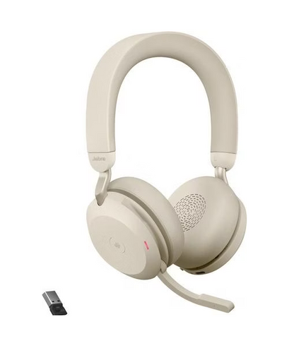 Jabra Evolve2 75 MS Stereo USB-A Headset Link380a Beige 27599-999-998