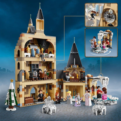 LEGO 75948 Harry Potter Schloss Hogwarts Uhrenturm Spielzeug kompatibel mit der Großen Halle und der Peitschenden Weide Sets