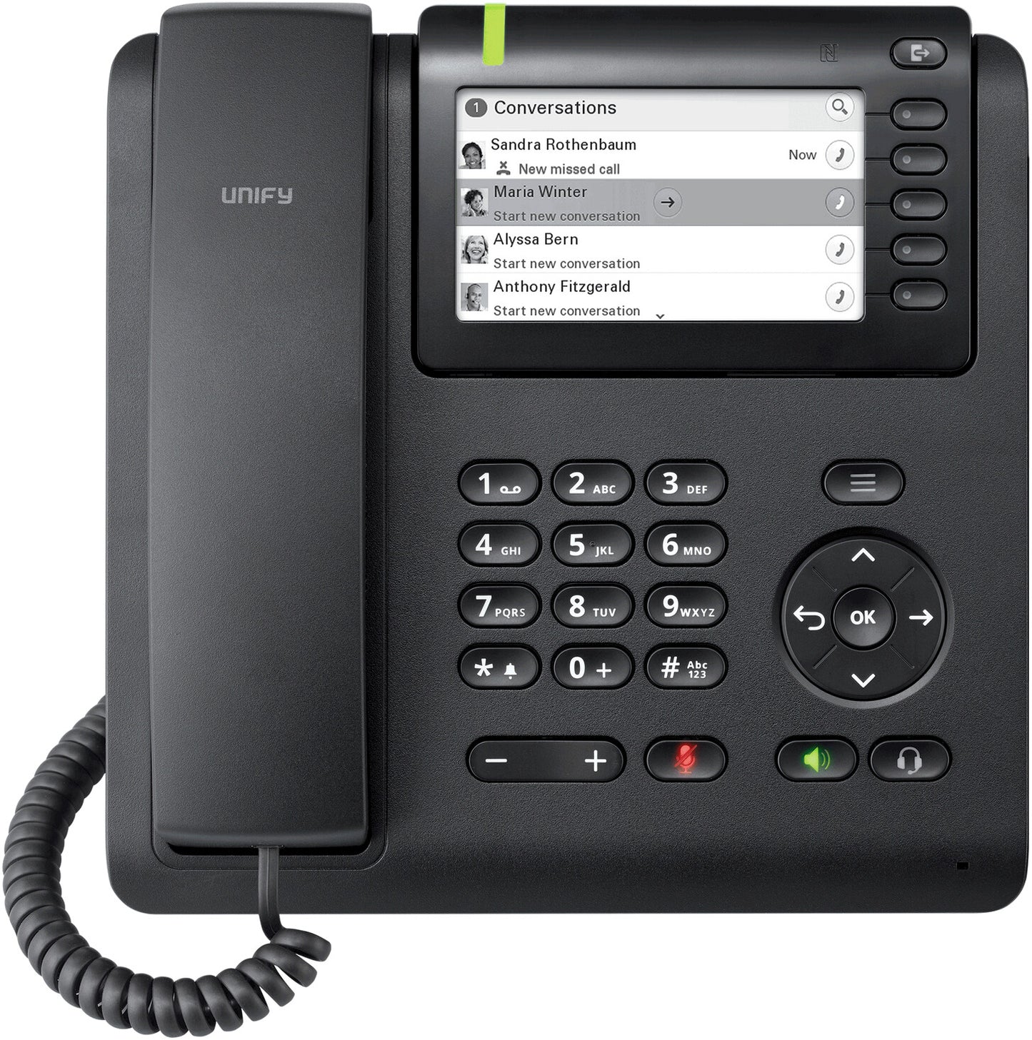 Unify OpenScape Tisch-Telefon schwarz CP600E L30250-F600-C433