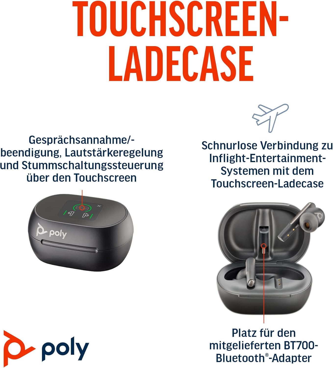 Poly Voyager Free 60+ UC MS Teams USB-A in Schwarz In Ear Kopfhörer 216066-01