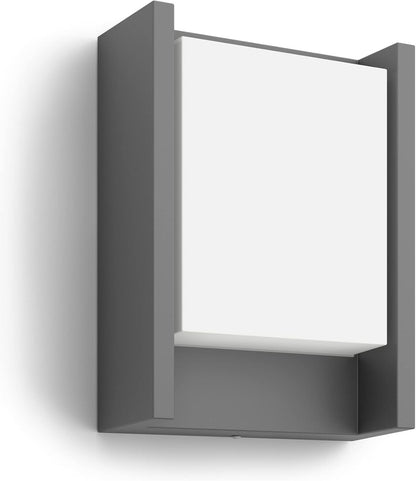 Philips Arbour ultraeffiziente Wandleuchte, 1x 3,8 W ,warmweiß, anthrazit, Neutralweiß