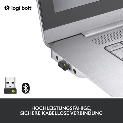 Logitech Signature M650 L Kabellose Maus - für große Hände, Leise Klicks, Anpassbare Seitentasten, Bluetooth, Kompatibilität mit mehreren Geräten - Weiß