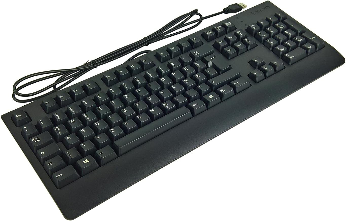 Lenovo Keyboard USB TRDTNL KB BK GER Preferred Pro II, Standard, 00XH702