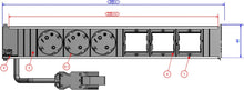 Bachmann Steckdoseinheit 3xSCHUKO 3xABD 912.006