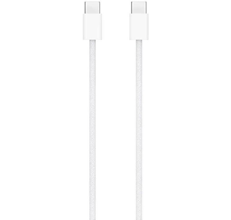 Apple 60W Ladekabel USB-C auf USB-C, gewebt, MQKJ3ZM/A, ab iPhone 15, iPad, iMac, MacBook, 1 Meter
