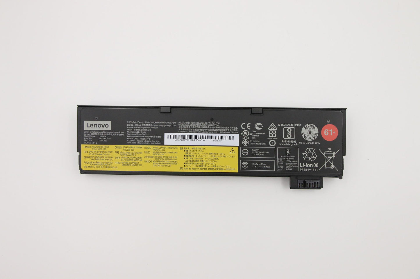 Lenovo Original Akku extern 6 Zellen 48Wh T570 P51s T470 A475 T480 T580 P52s A485
