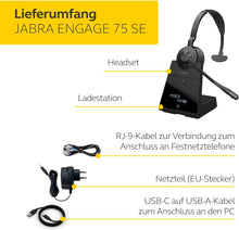 Jabra Engage 75 SE Mono On-Ear Dect Headset mit Basisstation 9656-583-111