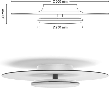 PHILIPS LED Deckenleuchte Garnet Weiß 40W 4200lm 2700K Scene Switch weiß