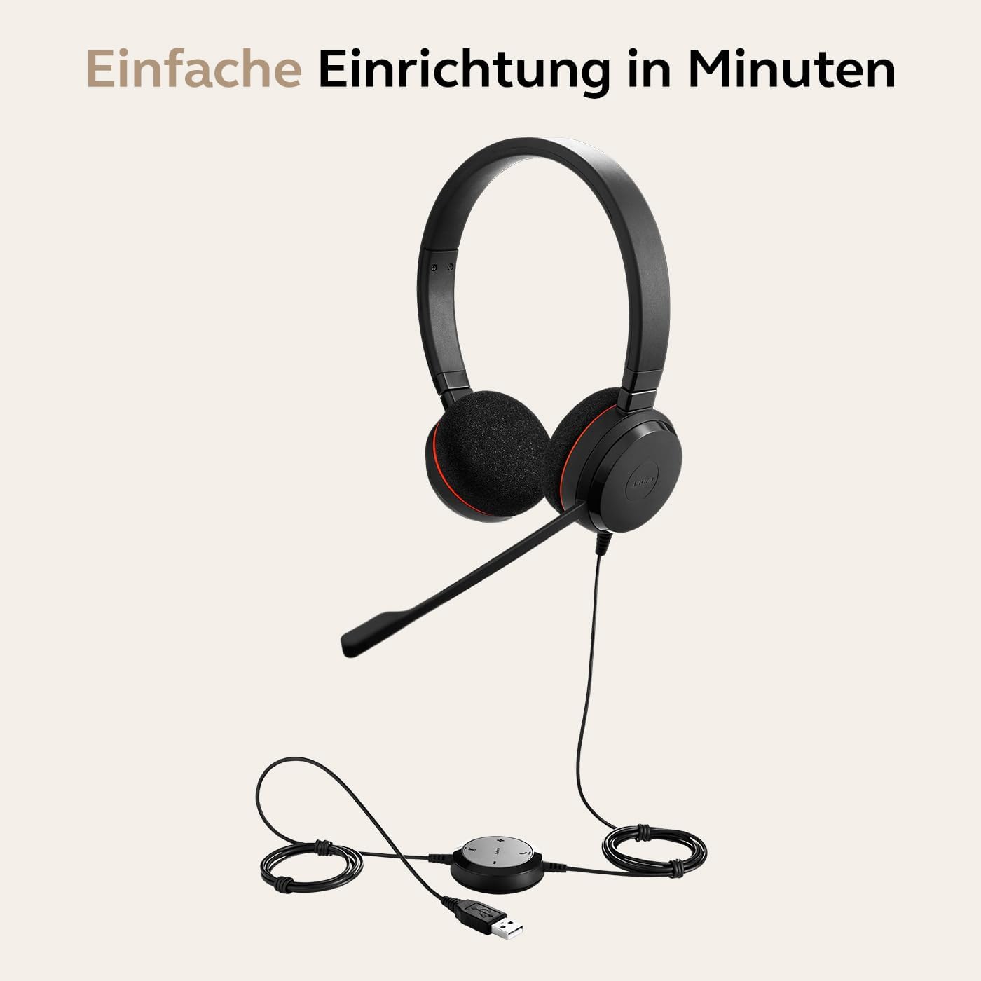 Jabra Evolve 20 MS Stereo USB-A Headset 4999-823-109