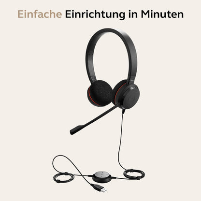 Jabra Evolve 20 MS Stereo USB-A Headset 4999-823-109