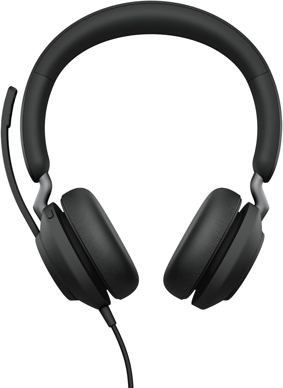 Jabra Evolve2 40 MS Stereo Headset USB-A Kabel – Schwarz 24089-999-999