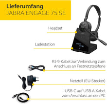 Jabra Engage 75 SE Stereo On-Ear Dect Headset mit Basisstation 9659-583-111