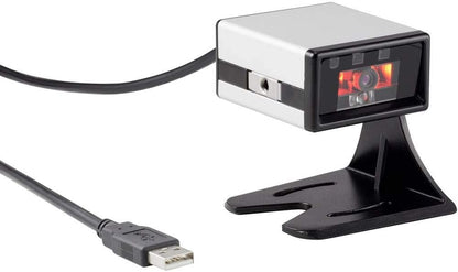 Renkforce FS5022J 2D Barcode-Scanner Kabelgebunden 2D Imager Silber, Schwarz Desktop-Scanner (Stationär) USB