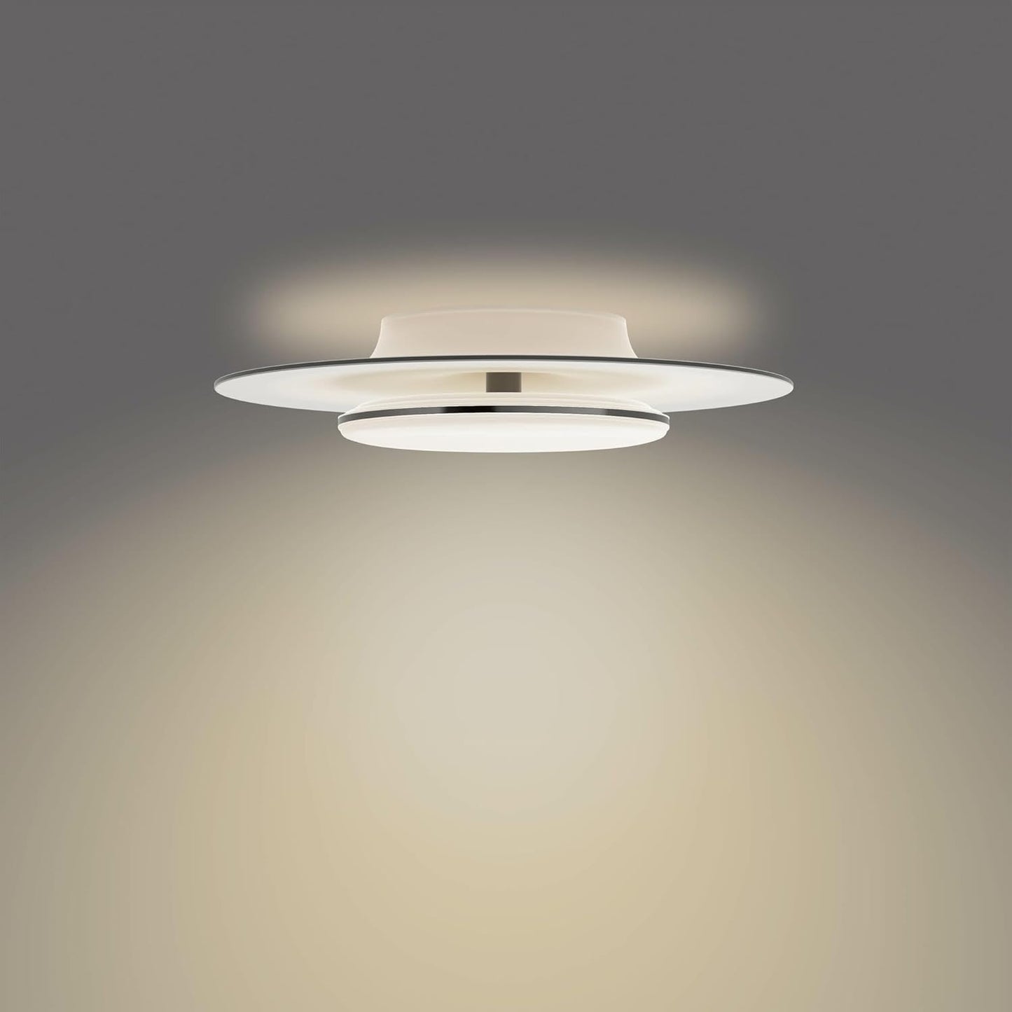 Philips LED SceneSwitch Garnet Deckenleuchte (30 W), LED Leuchte mit drei Dimmstufen und warmweißem Licht, LED Beleuchtung mit EyeComfort, schwarz