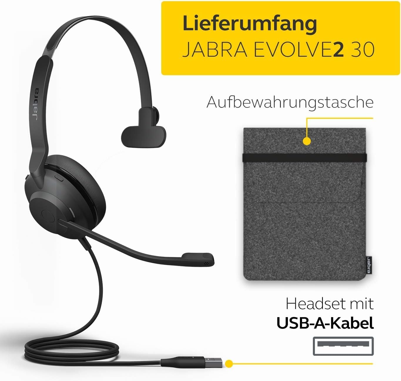 Jabra Evolve2 30 UC Mono USB-A Headset 23089-889-979