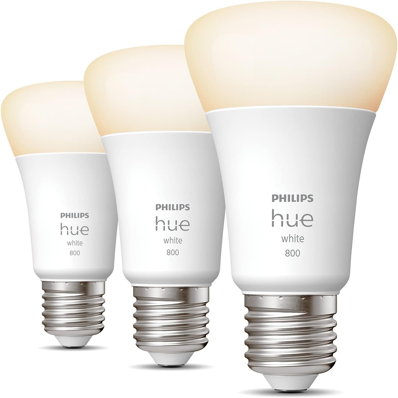 Philips Hue White standaard lamp mat dimbaar (3-pack) - E27 9W 800lm 2700K 230V