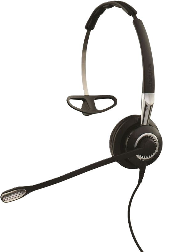 Jabra Biz 2400 II QD On-Ear Mono 3 in 1 Headset mit Schnelltrennkupplung - Leichtgewichtiger Noise Cancelling Kabel-Kopfhörer mit HD Voice und weichem Kopfpolster für Tischtelefone  - 2486-820-209