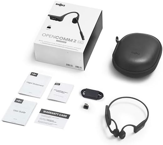 Shokz OpenComm2 UC 2025 Upgrade With USB-C Dongle C120-AC-BK-EU-000