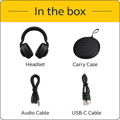 Jabra Elite 85h Over-Ear Kopfhörer Bluetooth 3,5mm Klinke USB-C Titanium/Schwarz 100-99030000-60