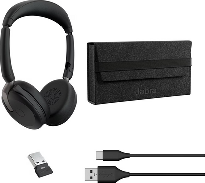 Jabra Evolve2 65 Flex UC USB-A Stereo Headset Link380a Schwarz 26699-989-999
