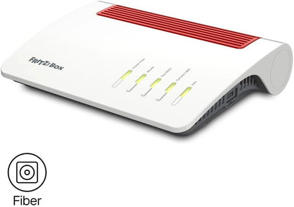 FRITZ!Box 5590 Fiber Router für einen Glasfaseranschluss Wi-Fi 6, bis 2.400 MBit/s (5 GHz) und 1.200 MBit/s (2,4 GHz), WLAN Mesh, DECT-Basis, 2,5-Gigabit-LAN-Port, geeignet für Deutschland)