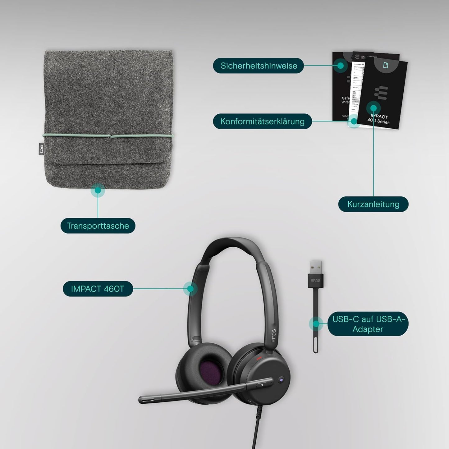 EPOS IMPACT SC 460T Stereo Headset USB-C/-A MS Teams