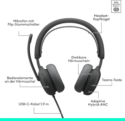 Logitech Zone Wireless 2 ES Stereo MS Teams Bluetooth Headset – Graphite