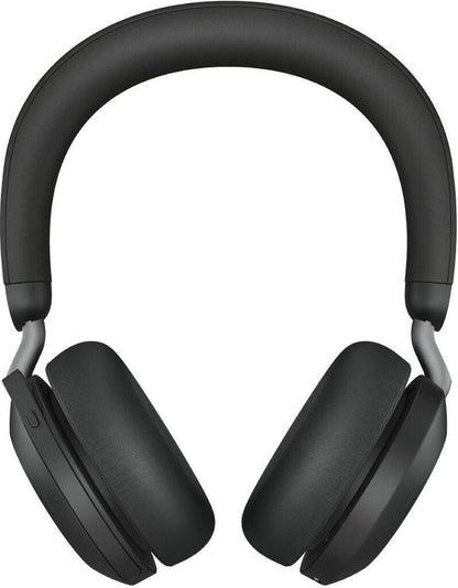 Jabra Evolve2 75 UC Stereo USB-A Headset mit Ladestation Link380a Schwarz 27599-989-989