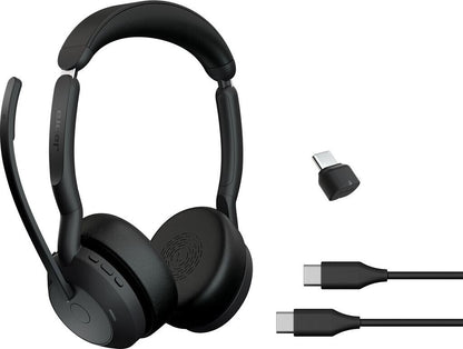 Jabra Evolve2 55 MS Stereo USB-C Headset Link380c Schwarz 25599-999-899
