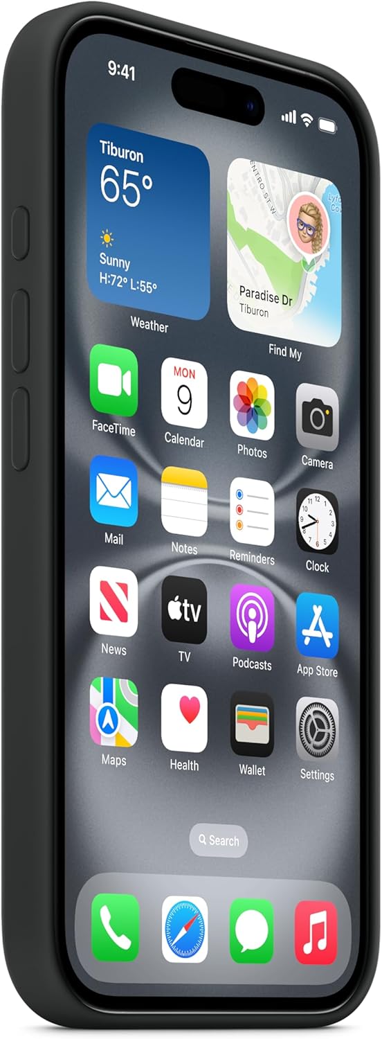Apple iPhone 16 Silikon Case mit MagSafe - Schwarz