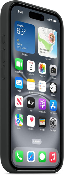 Apple iPhone 16 Silikon Case mit MagSafe - Schwarz
