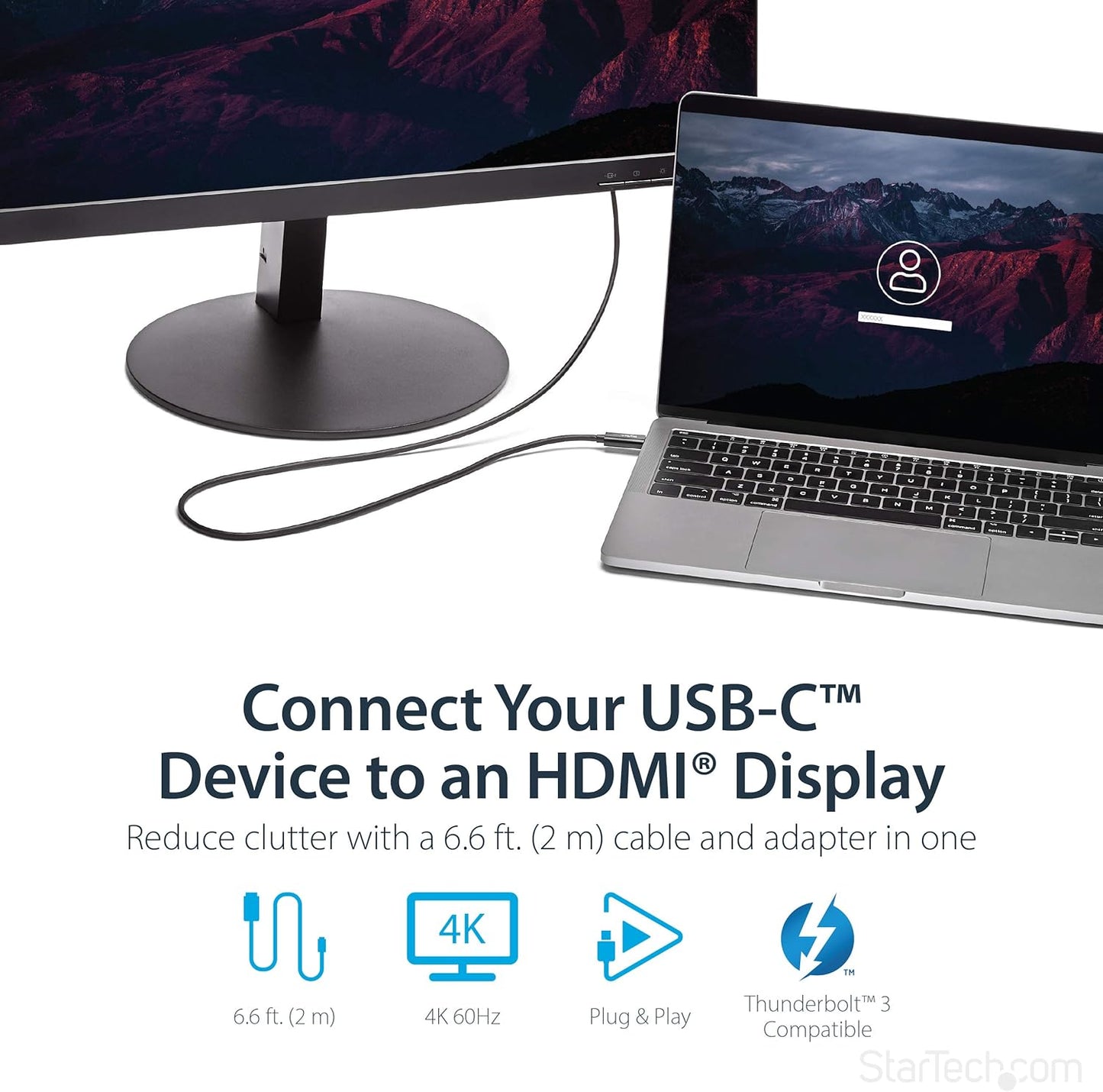 StarTech.com USB-C zu HDMI Kabel 1m CDP2HD1MBNL