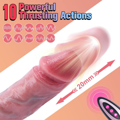 4in1 Vibrator mit Fernbedienung Heizfunktion Saugnapf 10 Modi Wiederaufladbar