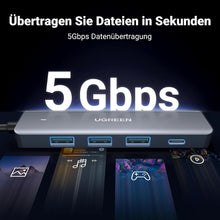 UGREEN USB 3.0 Hub 3 x USB 3.0 + 1 x USB-C Ports 5Gbps  USB Hub CM219