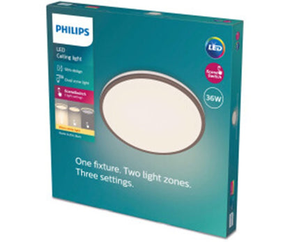 Philips LED Deckenleuchte Ozziet schwarz 36W/3900lm 2700K