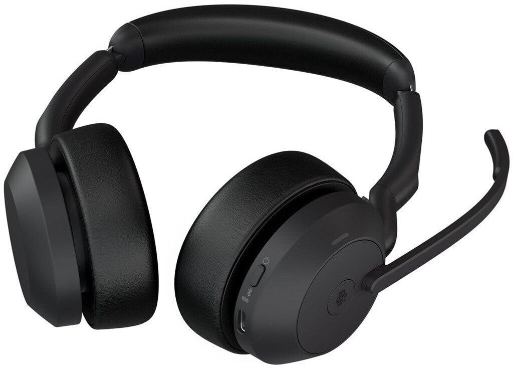 Jabra Evolve2 55 MS Stereo USB-C Headset mit Ladestation Link380c Schwarz 25599-999-889