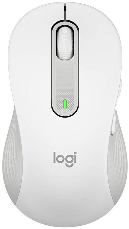 Logitech Signature M650 L Left Kabellose Maus, Leise Klicks, Anpassbare Seitentasten, Bluetooth, Kompatibilität mit mehreren Geräten - Weiß