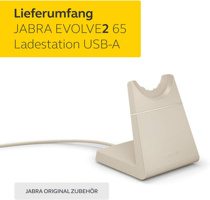 Jabra Evolve2 65 Deskstand USB-A Ladestation Beige 14207-61